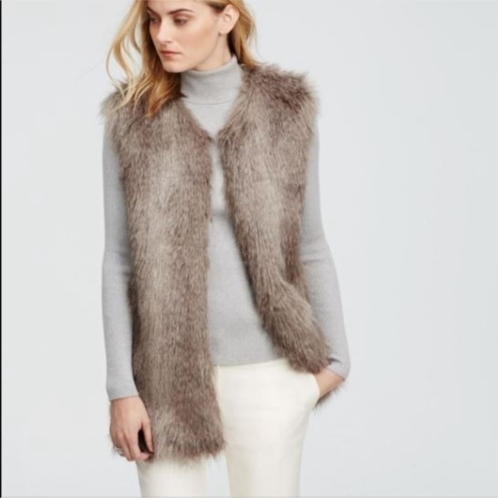 Ann Taylor faux fur vest